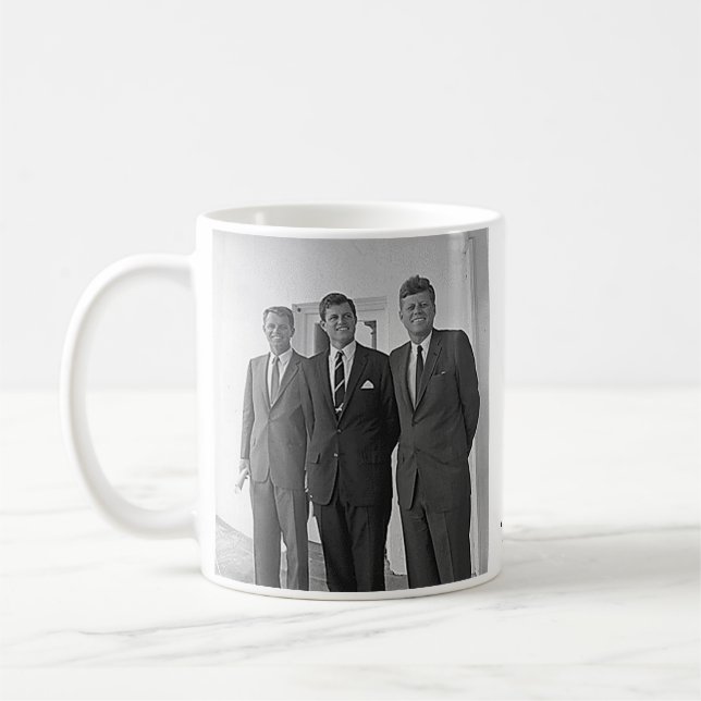 Kennedy Brothers, John, Ted, Robert Coffee Mug (Left)