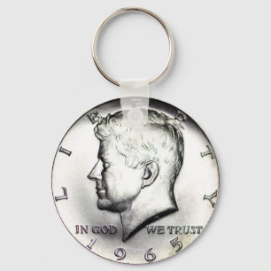 Kennedy Half Dollar Key Chain. Key Ring
