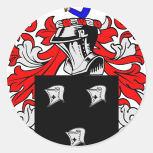 Kennedy (Irish) Coat of Arms Classic Round Sticker