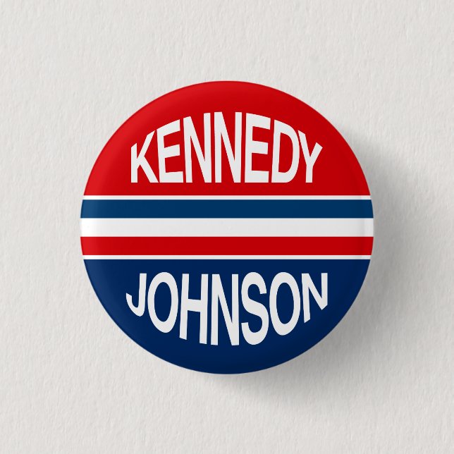 Kennedy Johnson 1960 Campaign Button (Front)