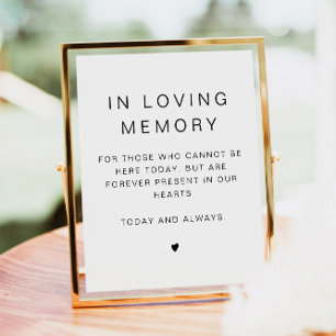 KENNEDY Minimalist In loving Memory Wedding Poster