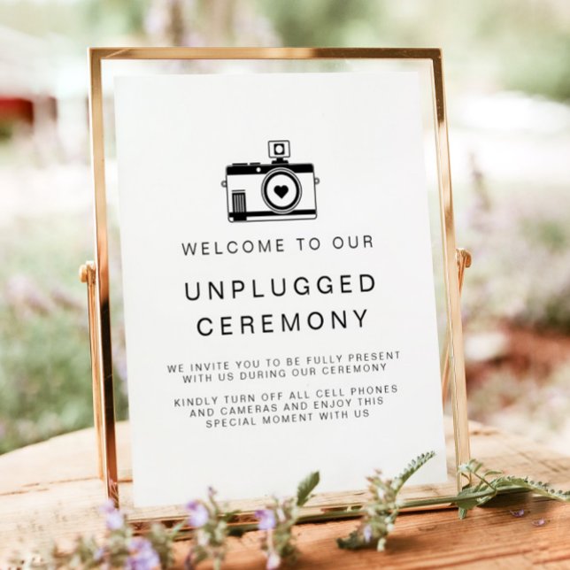 KENNEDY Modern Unplugged Ceremony Wedding Sign (Creator Uploaded)