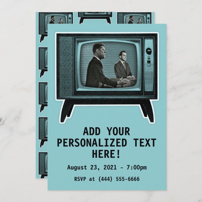 Kennedy Nixon 1960 TV Debate Invitation (Front/Back)