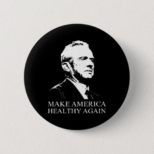 Kennedy Rfk Jr. Make America Healthy Again Maha Tr 6 Cm Round Badge