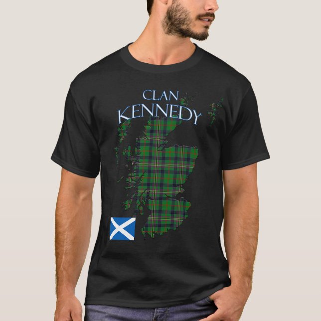 Kennedy Scottish Clan Tartan Scotland T-Shirt (Front)