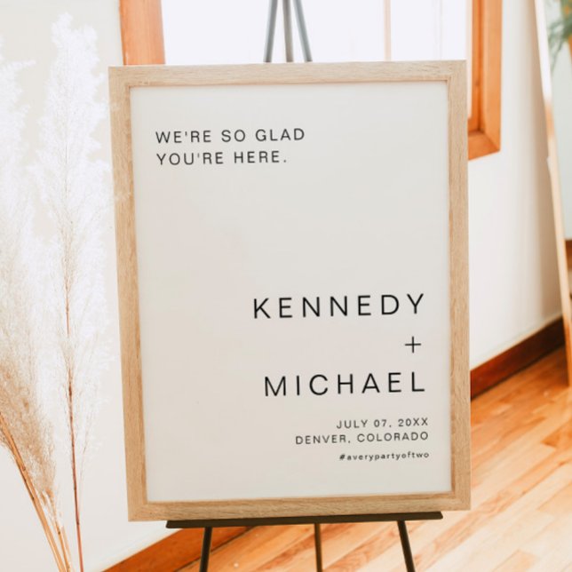 KENNEDY Simple Modern Minimalist Wedding Welcome Poster (Creator Uploaded)