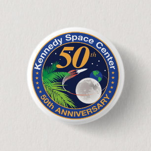 Kennedy Space Centre (50th Anniversary)    3 Cm Round Badge
