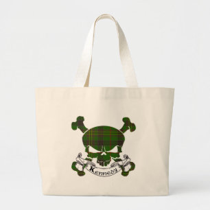 Kennedy Tartan Skull Large Tote Bag