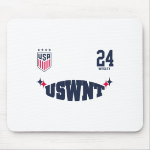 Kennedy Wesley 26 White Uswnt Officially Licensed  Mouse Pad