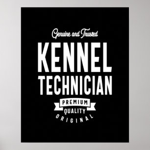 Kennel Technician Job Title Gift Poster