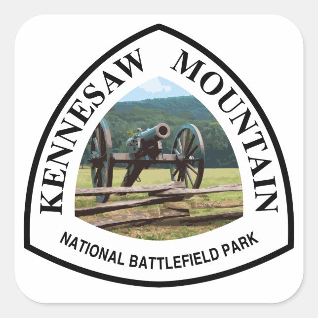Kennesaw Mountain National Battlefield Park Square Sticker (Front)