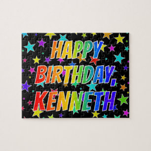 "KENNETH" First Name, Fun "HAPPY BIRTHDAY" Jigsaw Puzzle