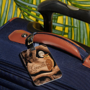 Kenneth's Moonlight Owl Luggage Tag