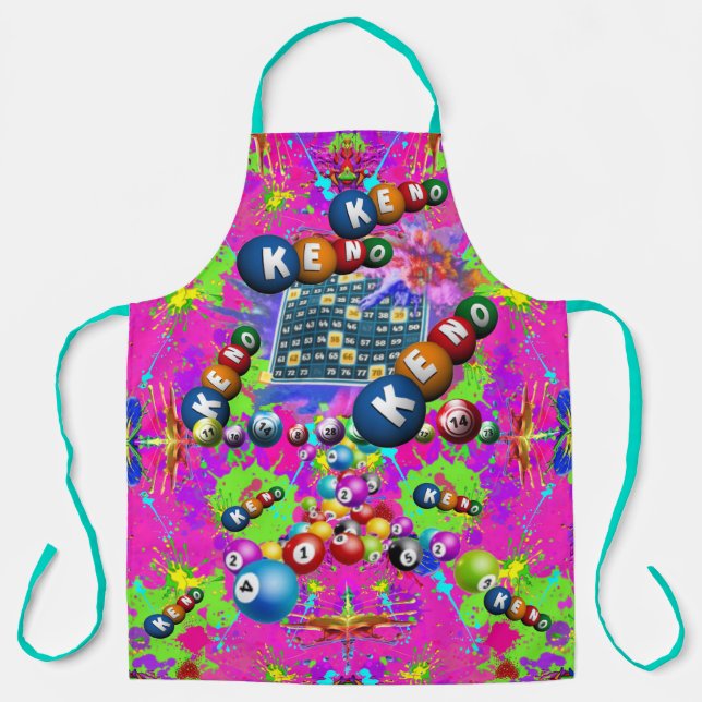 Keno Keno Splattered Paint CBDOilPrincess  Apron (Front)