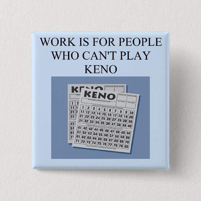 keno player's delight 15 cm square badge (Front)