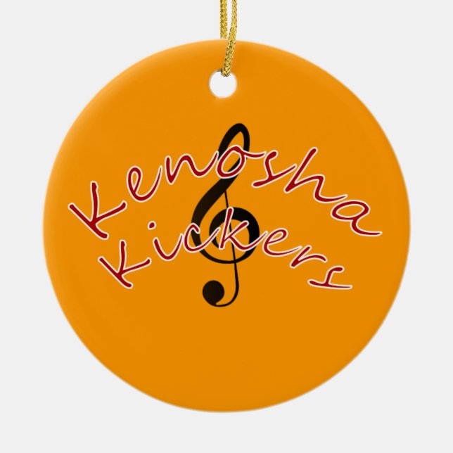 Kenosha Kickers Ceramic Tree Decoration (Front)