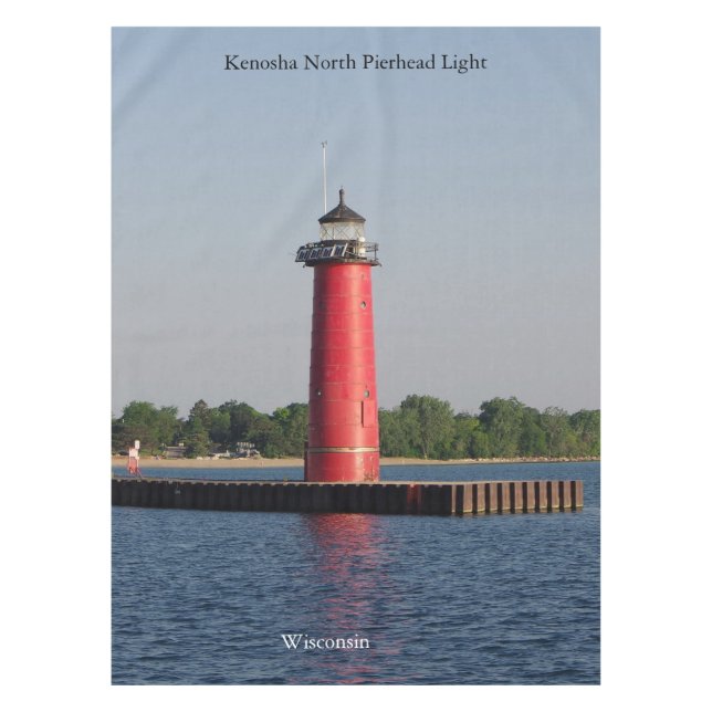 Kenosha North Pierhead Light tablecloth (Front)