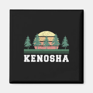 Kenosha Retro Vintage City Men Women Kids Gift Magnet