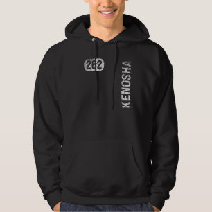 Kenosha Wisconsin 262 Area Code Vintage Retro Hoodie