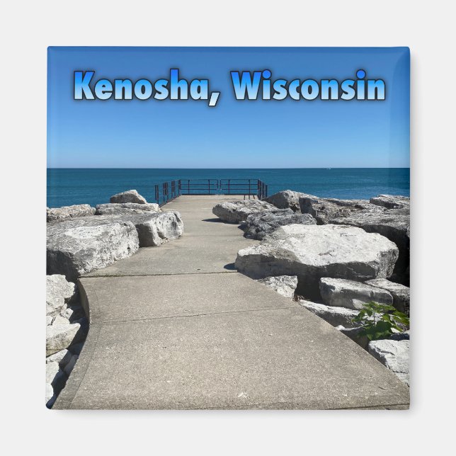Kenosha, Wisconsin on Lake Michigan Magnet (Front)