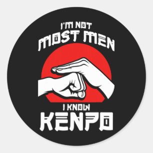 Kenpo Aggressive Self Defence Karate Martial Arts Classic Round Sticker