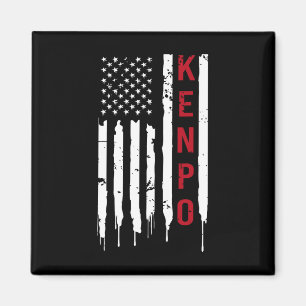 Kenpo Karate American Flag For Women Men Magnet