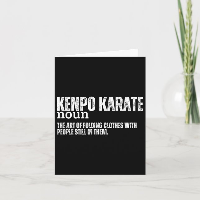 Kenpo Karate Definition Funny American Kenpo 1  Card (Front)