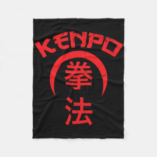 Kenpo Karate Design Japanese Lettering Martial Art Fleece Blanket