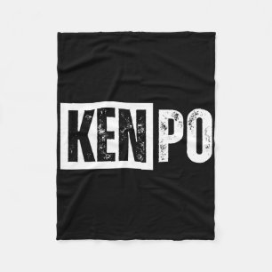 Kenpo Karate Distressed Fleece Blanket