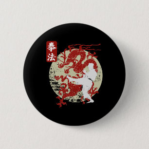 Kenpo Karate Dragon Symbol 6 Cm Round Badge