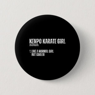 Kenpo Karate Girl Definition Funny Women American 6 Cm Round Badge