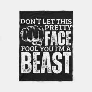 Kenpo Karate Girl I'm A Beast Funny Women American Fleece Blanket