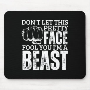 Kenpo Karate Girl I'm A Beast Funny Women American Mouse Pad