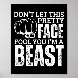 Kenpo Karate Girl I'm A Beast Funny Women American Poster