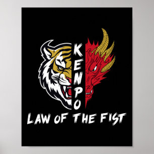 Kenpo Karate Law Of The Fist Funny Saying Martial  Poster