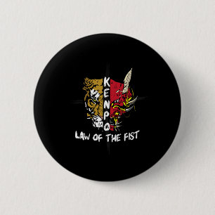 Kenpo Karate Law Of The Fist Martial Arts 6 Cm Round Badge