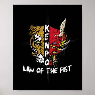 Kenpo Karate Law Of The Fist Martial Arts  Poster