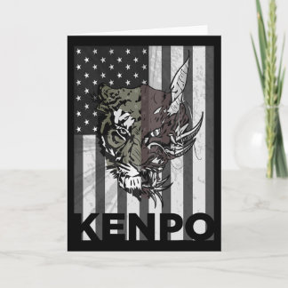 Kenpo Karate Martial Arts American Flag Women Men Card