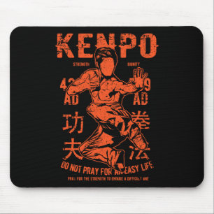 Kenpo Karate Martial Arts Vintage Retro Style Dist Mouse Pad