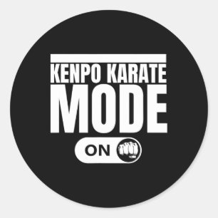 Kenpo Karate Mode On Funny American Kenpo 1 Classic Round Sticker
