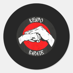 Kenpo Karate Self Defence Martial Arts Fists Classic Round Sticker