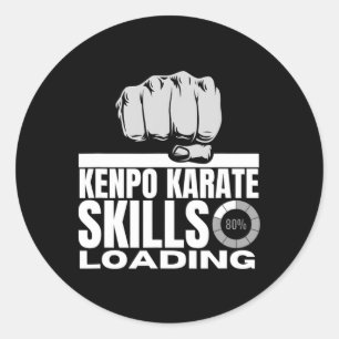 Kenpo Karate Skills Loading Funny American Kenpo 2 Classic Round Sticker