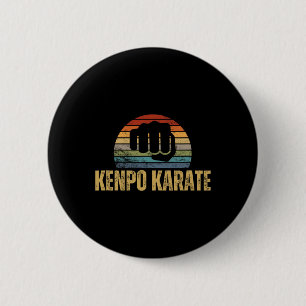 Kenpo Karate Vintage Retro 70s Design Funny Americ 6 Cm Round Badge