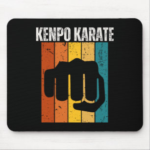 Kenpo Karate Vintage Retro 70s Design Funny Americ Mouse Pad