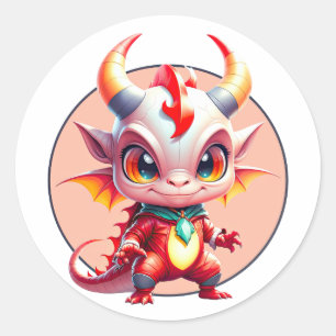Kensi Baby Dragon Classic Round Sticker