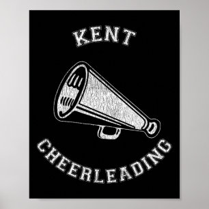 Kent Cheer Distressed Retro 90's Cheerleader  Poster