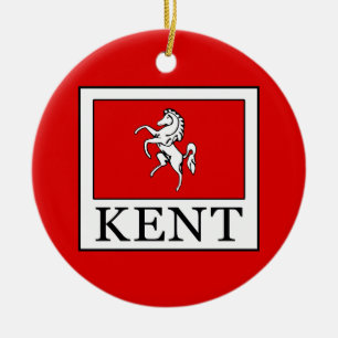 Kent County England Ceramic Ornament