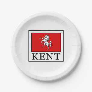Kent County England Paper Plate