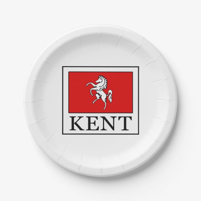 Kent County England Paper Plate (Front)