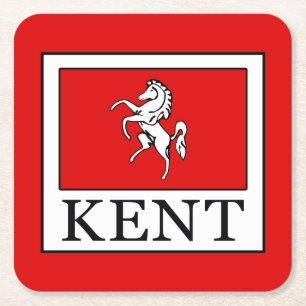 Kent County England Square Paper Coaster